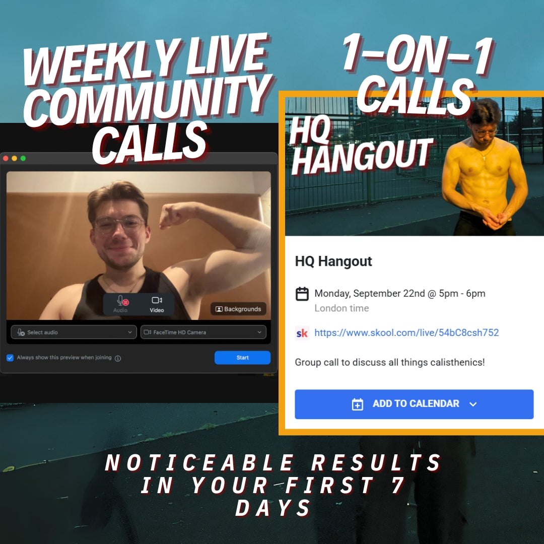 Reviewing member’s form with video feedback inside Calisthenics HQ.