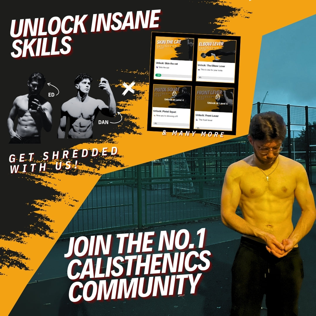 Online calisthenics coaching in Manchester with community support and step-by-step skill courses.