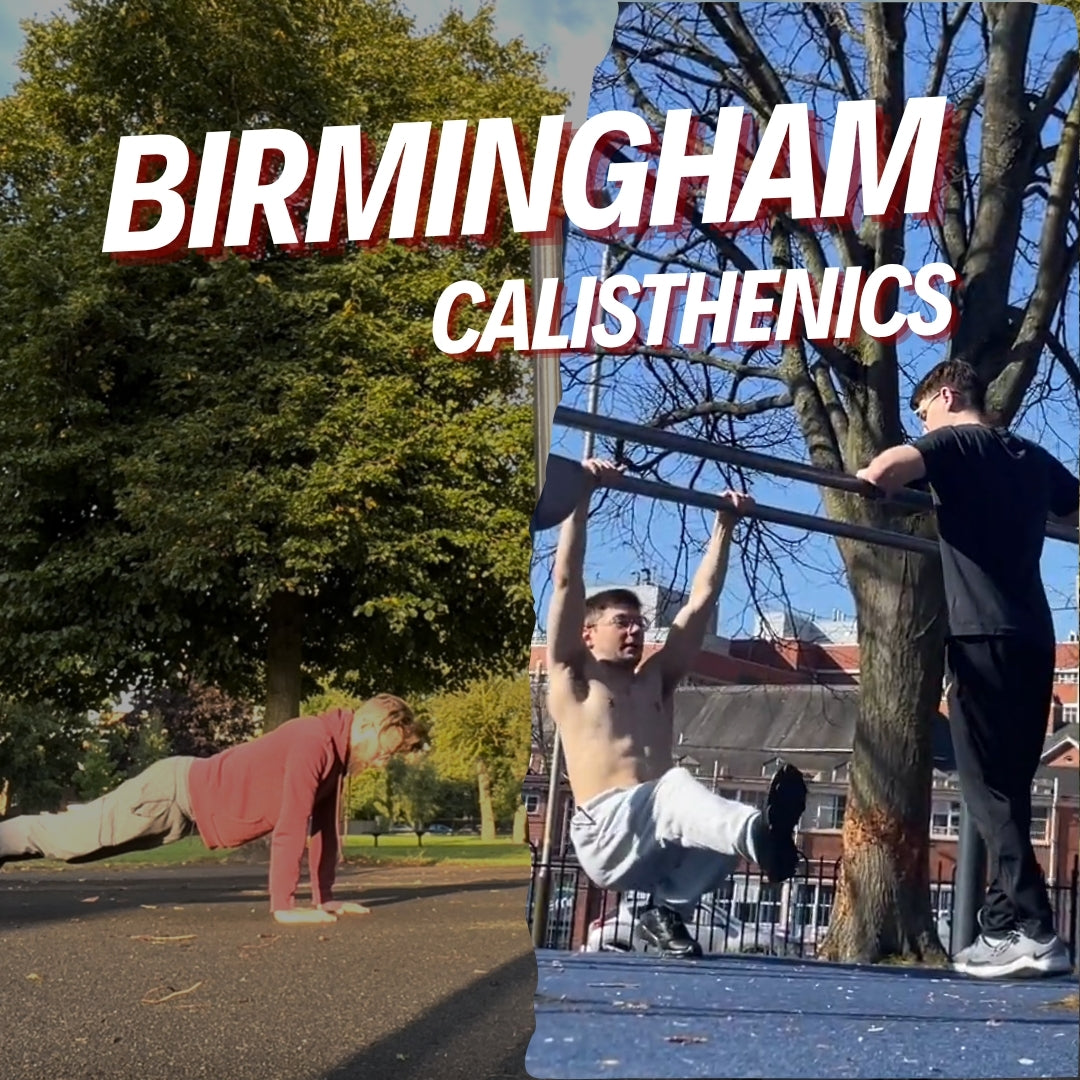 Outdoor gym Birmingham: push-up and dip bars at a park in Birmingham