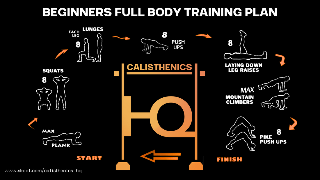 Beginner's calisthenics full body training plan