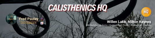 Calisthenics HQ thumbnail for Willen Lake Outdoor Gym, Milton Keynes MK15 — calisthenics rings backdrop, local outdoor fitness and street-workout guide.